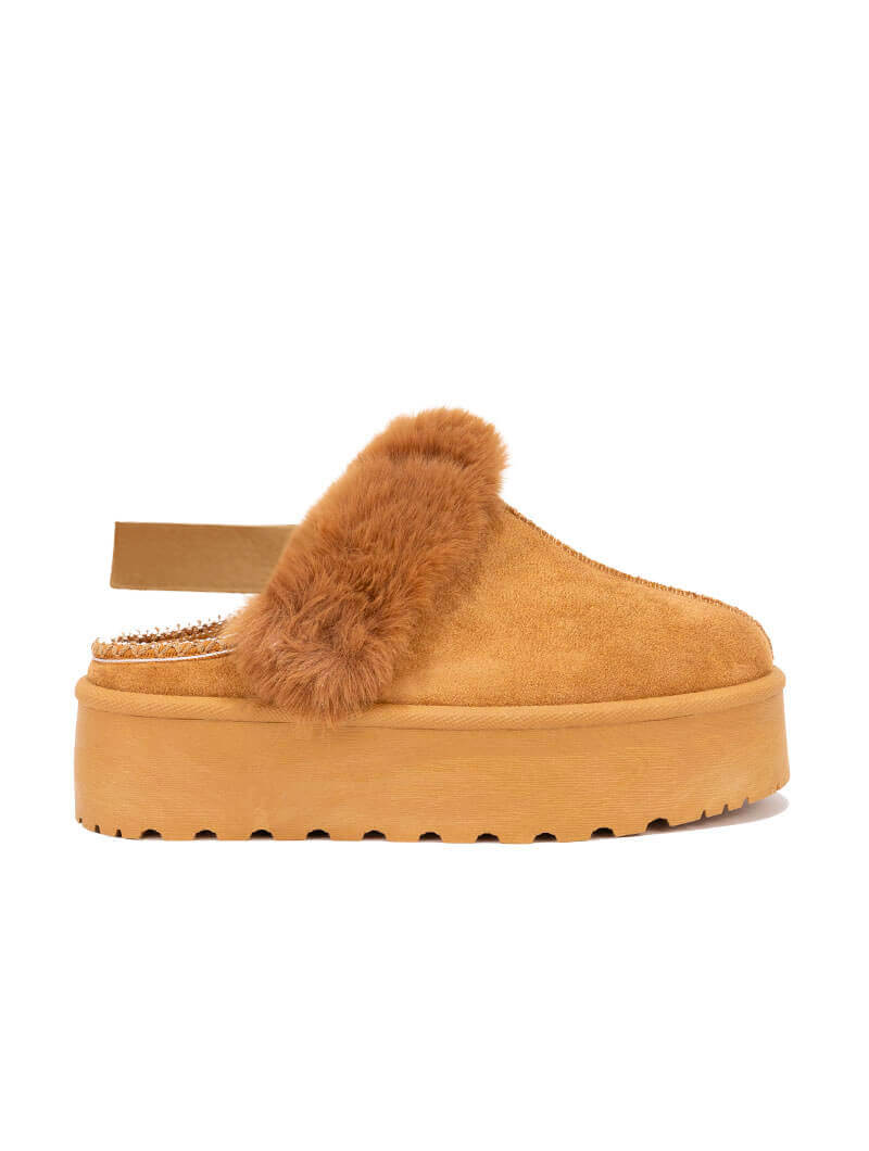 Sabots fourrées à plateforme